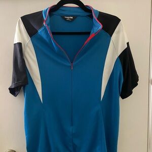Large Blue and Black Pearl Izumi Cycling Jersey